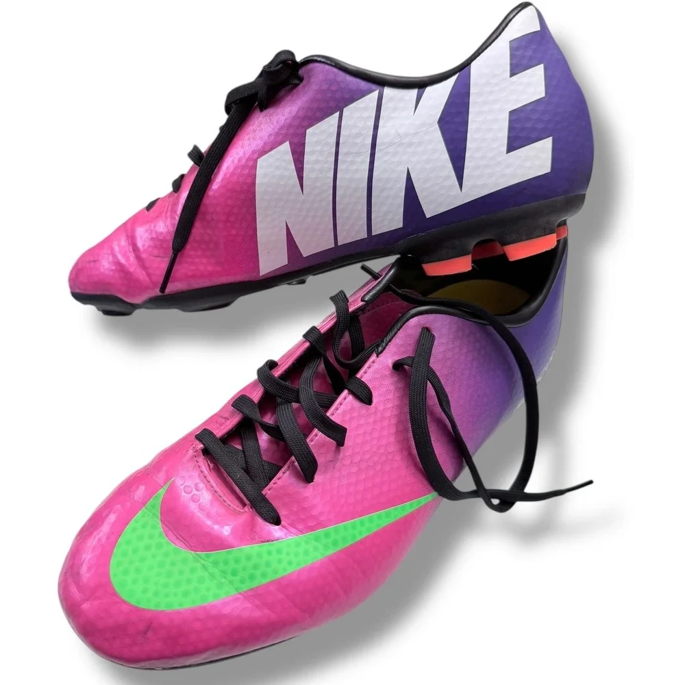 Nike Mercurial Victory VI Dynamic Fit FG Soccer Cleats Pink Purple Kids Youth 6Y